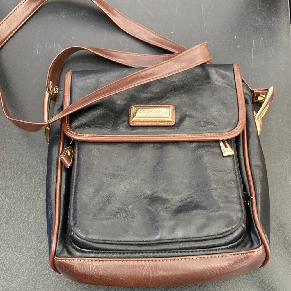 Capezio Black and Brown Shoulder Bag